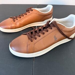 Polo Ralph Lauren Leather-HRT CT II-SK-ATH Snuff Pale Russet Brown - Size 13
